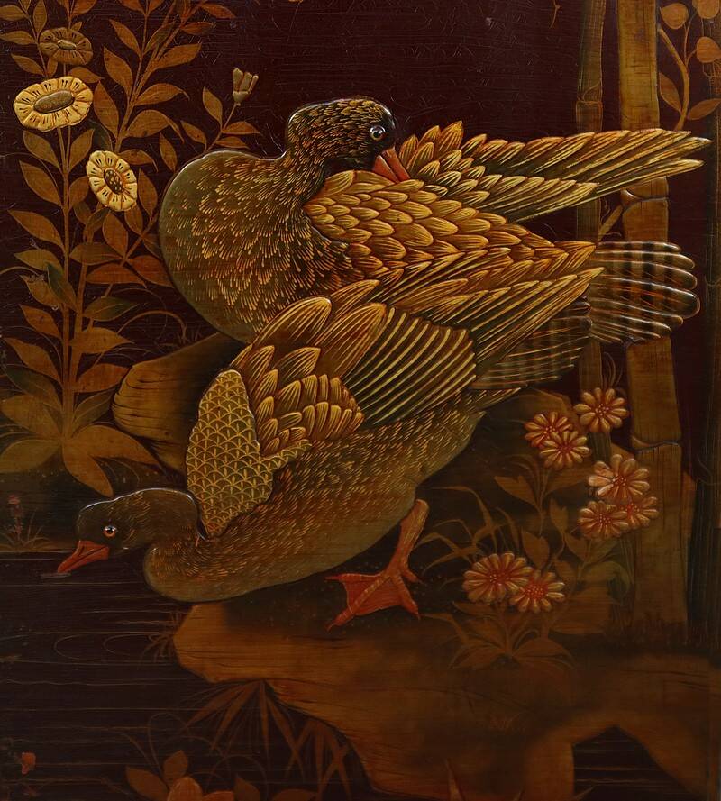 Chinese Cabinet in Lacquered Wood and Painted Wood – Early 20th Century