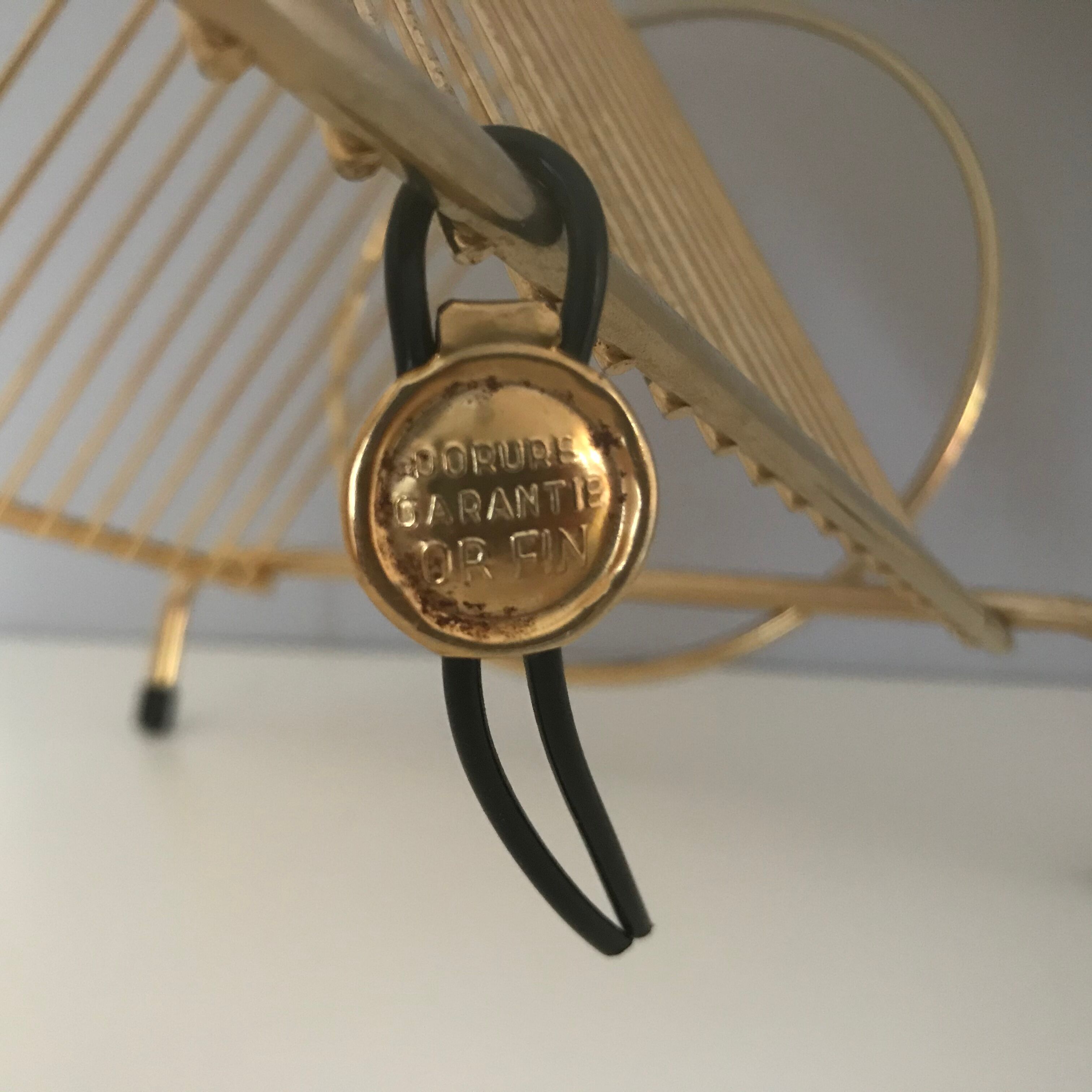 Gold vinyl record holder