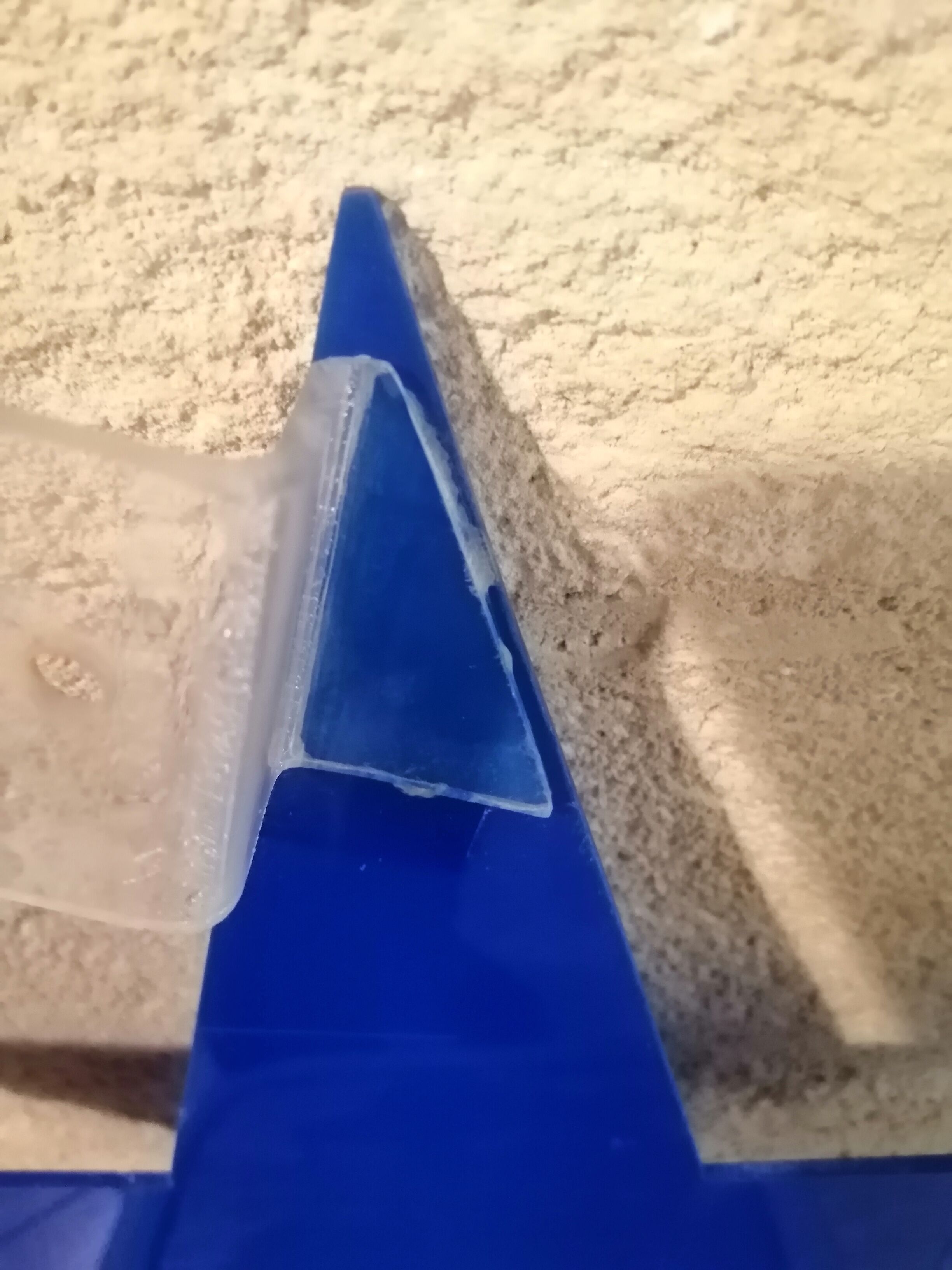 Vintage blue plexiglass sign star