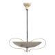 Brass and Curved Glass Ceiling Light from ESC Zukov, 1940s