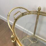 Oval brass trolley from Maison Baguès.