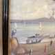Oil painting "Fishermen of Sicily" 1960, Napoleon III frame
