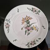 Assiette en faïence de Samadet XVIIIe - décors à l'oeillet