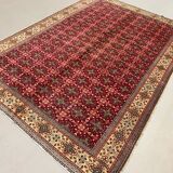 Vintage Turkish Rug 279x193 cm, Tribal Wool Carpet Large