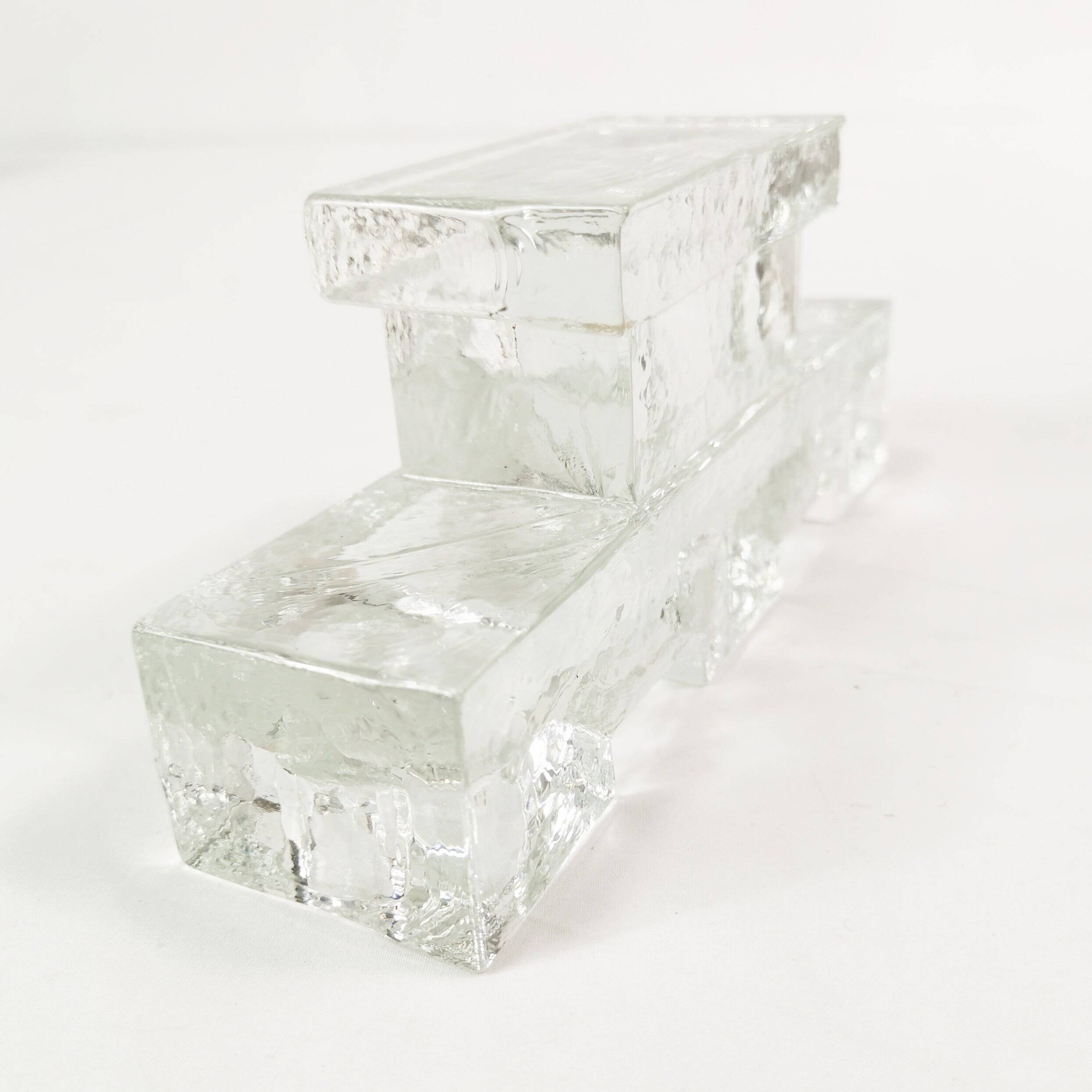 Glass, monumental candlestick, Germany 1960s