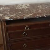 Louis XVI style chest of drawers with marble