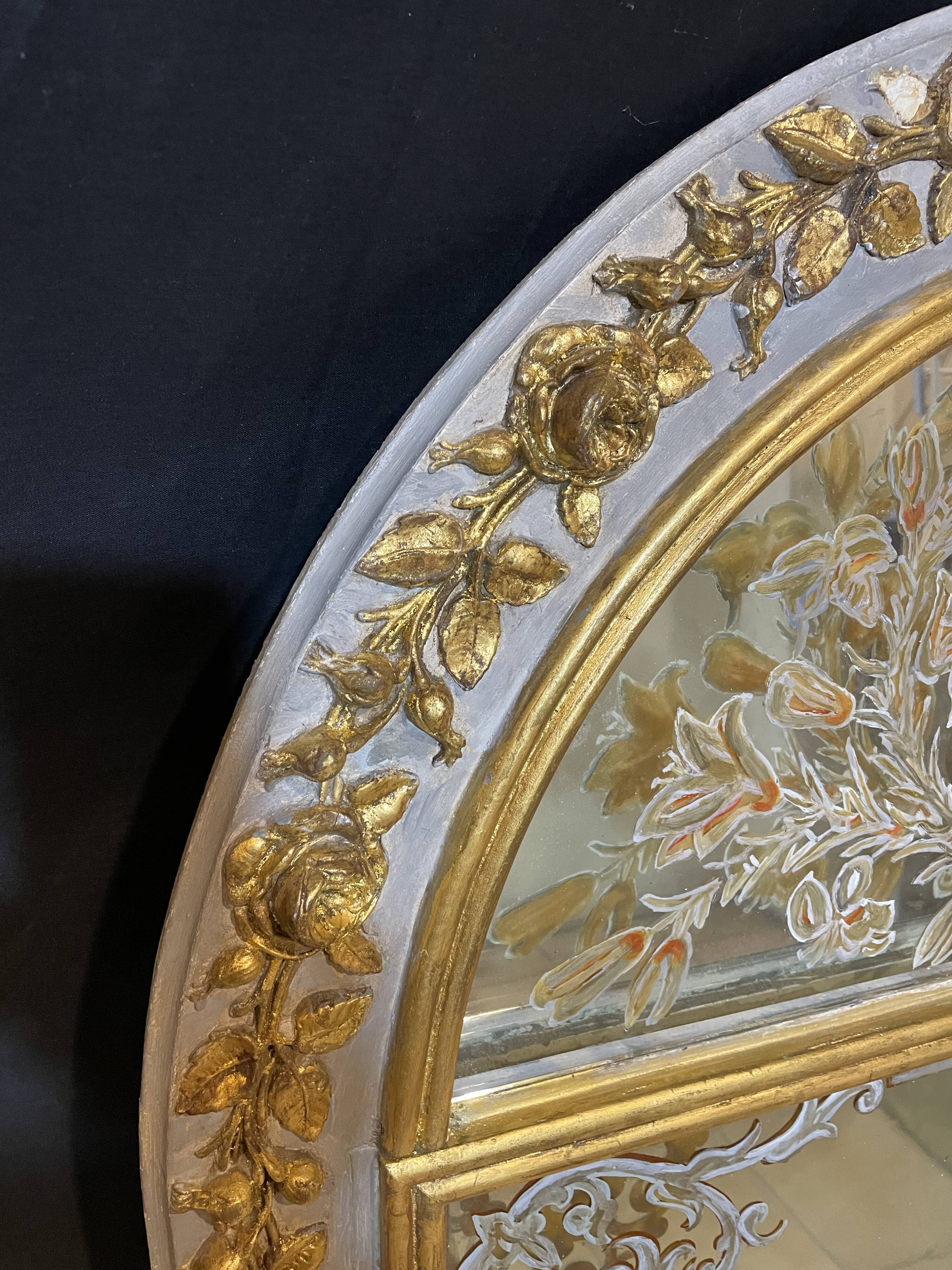 19th century woodwork mirror 82x140cm