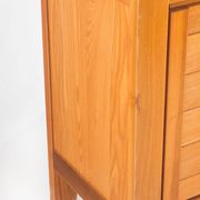Vintage sideboard in elm wood. Edition by Simat. France 1970s.