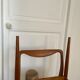 Pair of Scandinavian chairs in teak and skaï, 1965