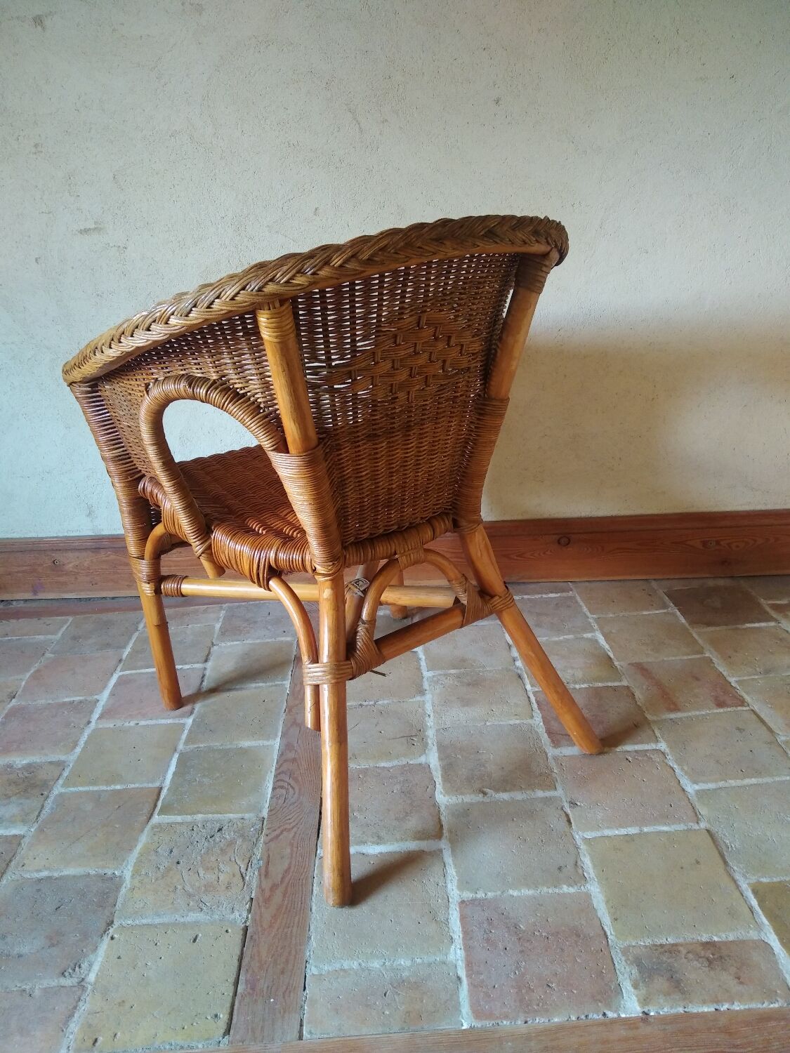 Rattan armchair