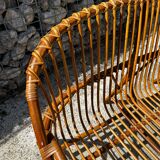 Vintage rattan sofa