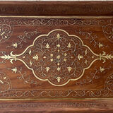 19th century wooden and brass tray