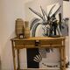 Console rotin vintage