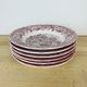 6 hollow plates English décor Ceramica Quadrifoglio Italy roses