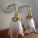 Pair of Art Deco glass wall sconces