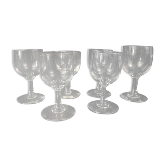 Set de 6 verres anciens ballon XIXeme