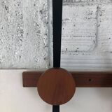 Teak and metal hooks