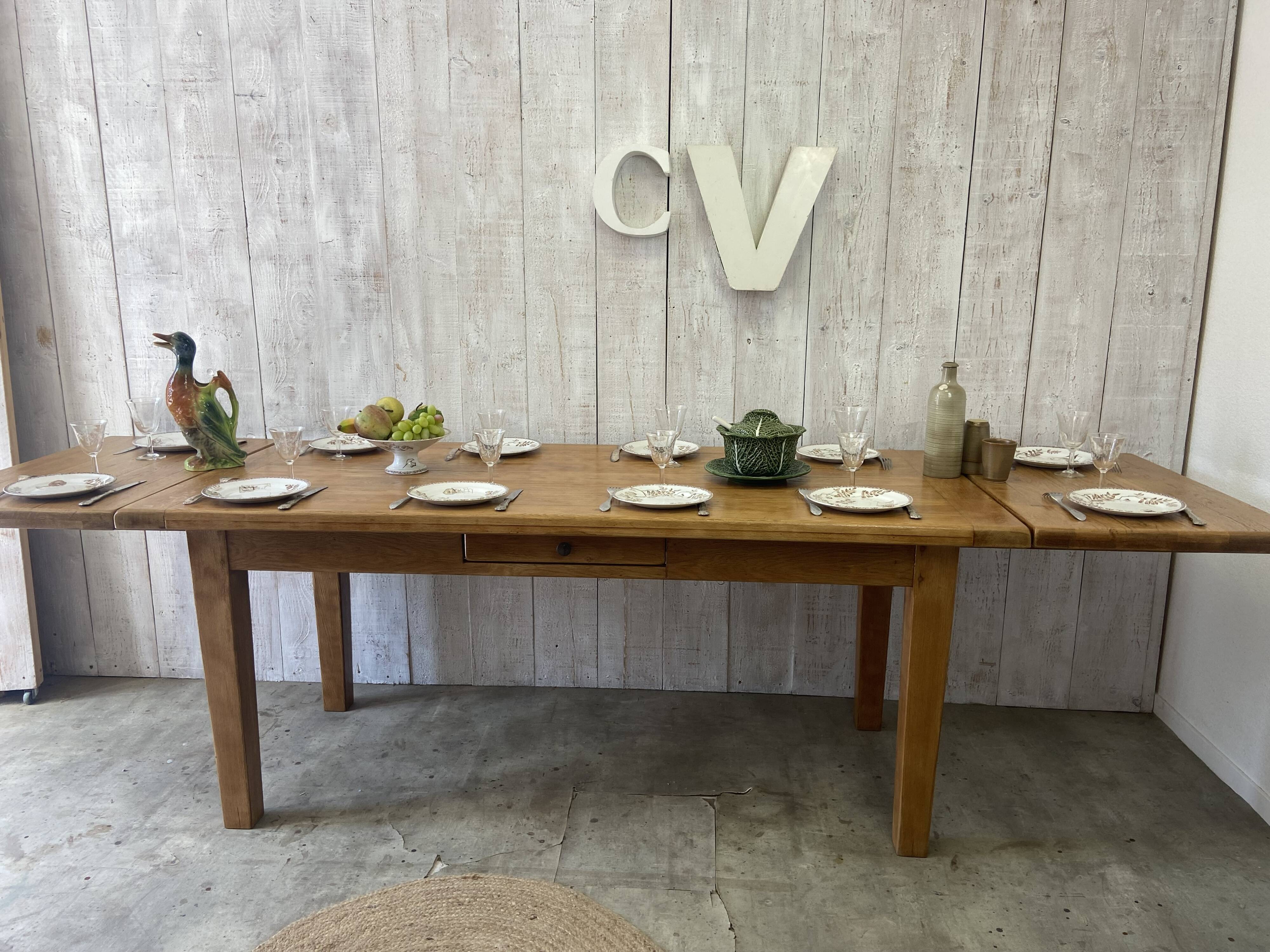 Table de ferme 180/280x80cm