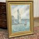 Watercolour under glass, late 19th century, signed A. Johnston 1891.