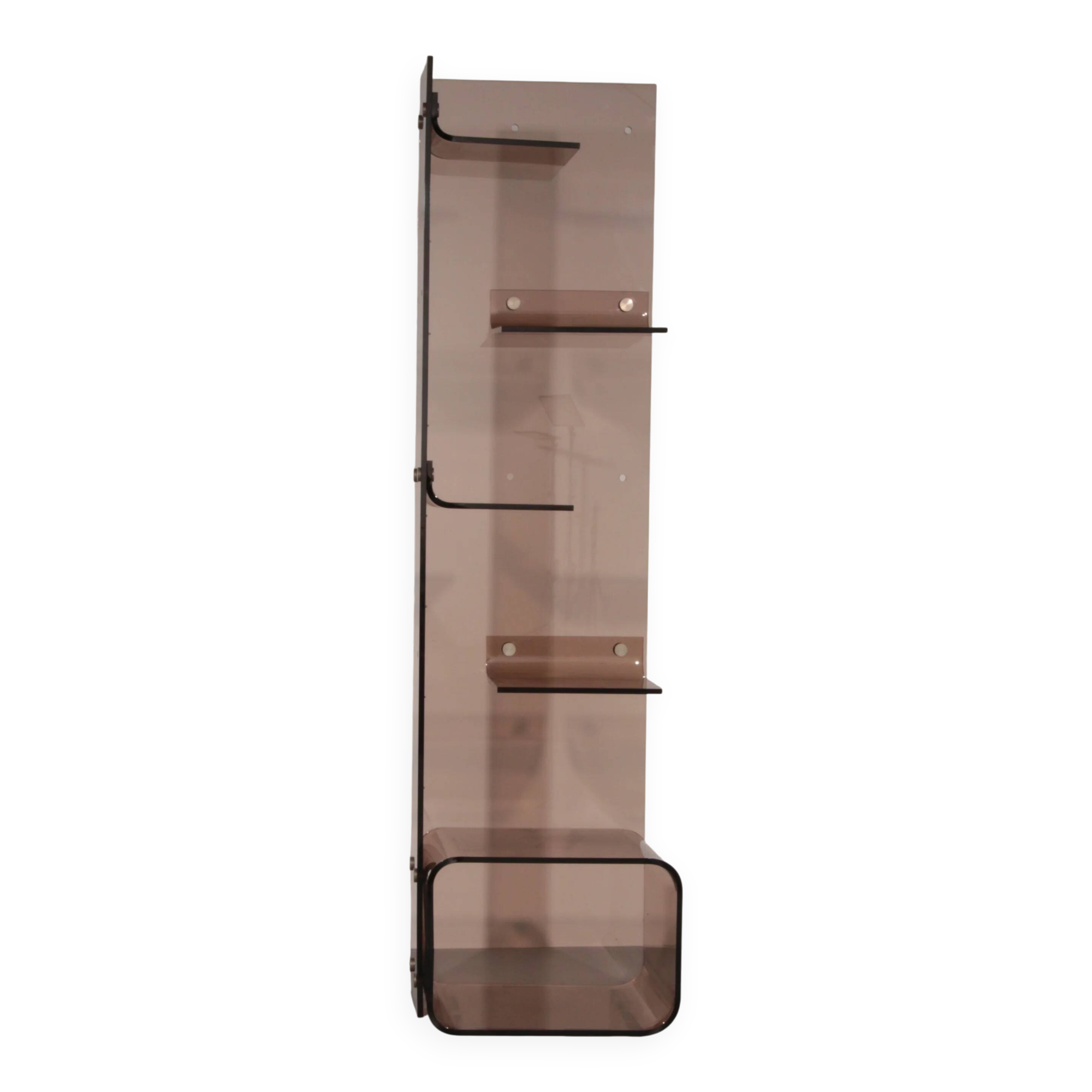 Iconic Michel Dumas Plexiglas bookcase – 1970s French space age design