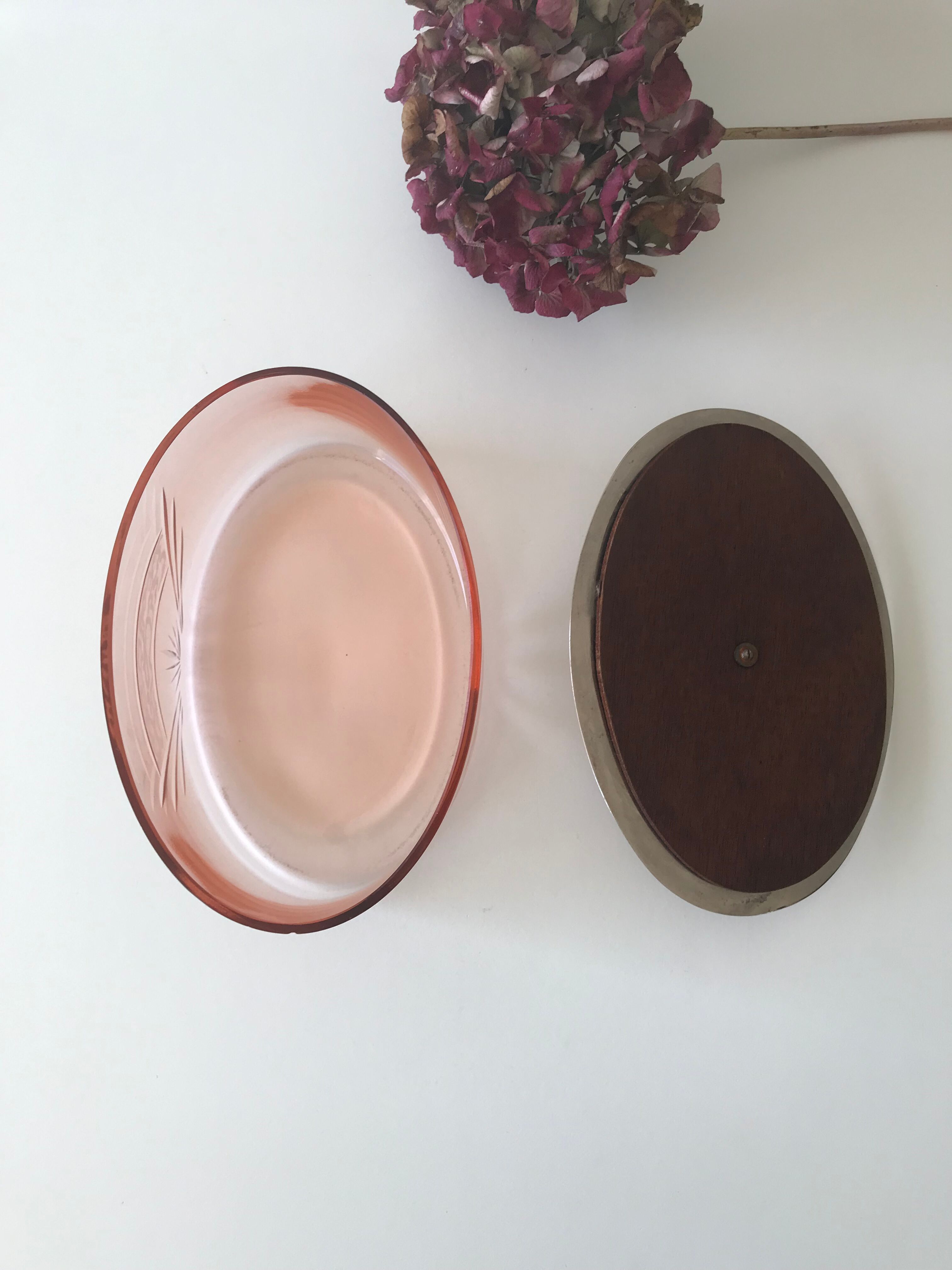 Oval glass candy