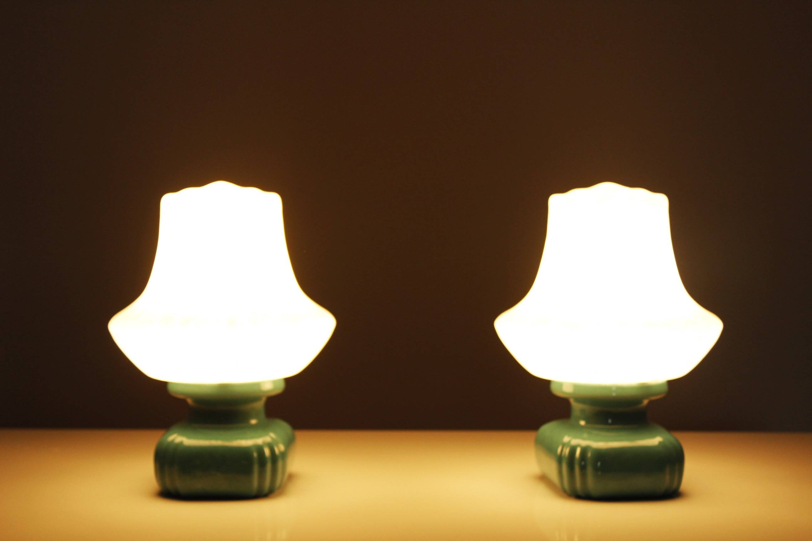 Lampes de chevet, lot de 2, années 1970