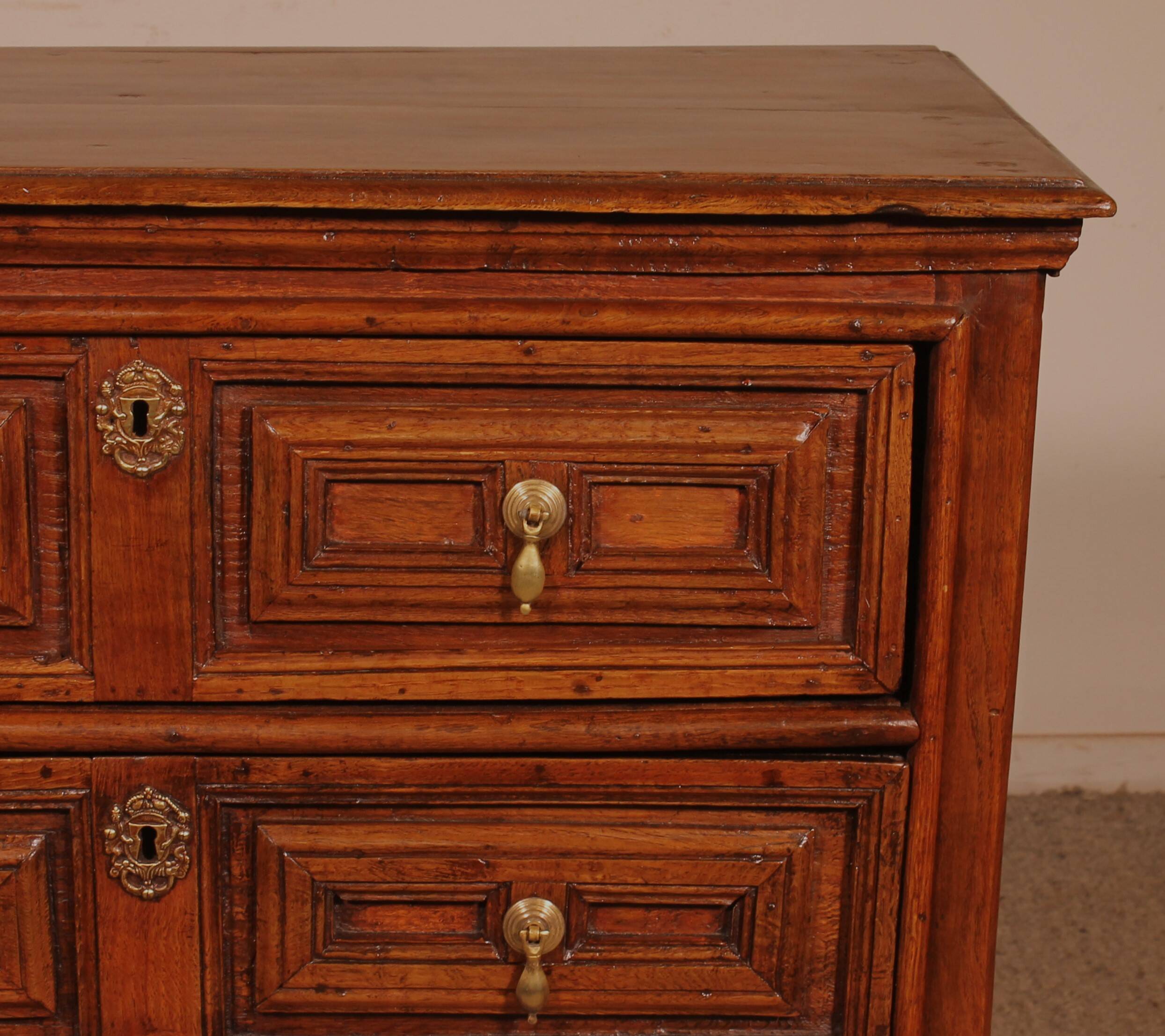Small 17th Century Oak Chest of Drawers by William and Mary