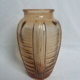 Vase Art Déco rose saumon