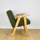 Chierowski 366 armchair, 1970s, olive green vintage boucle - light wood