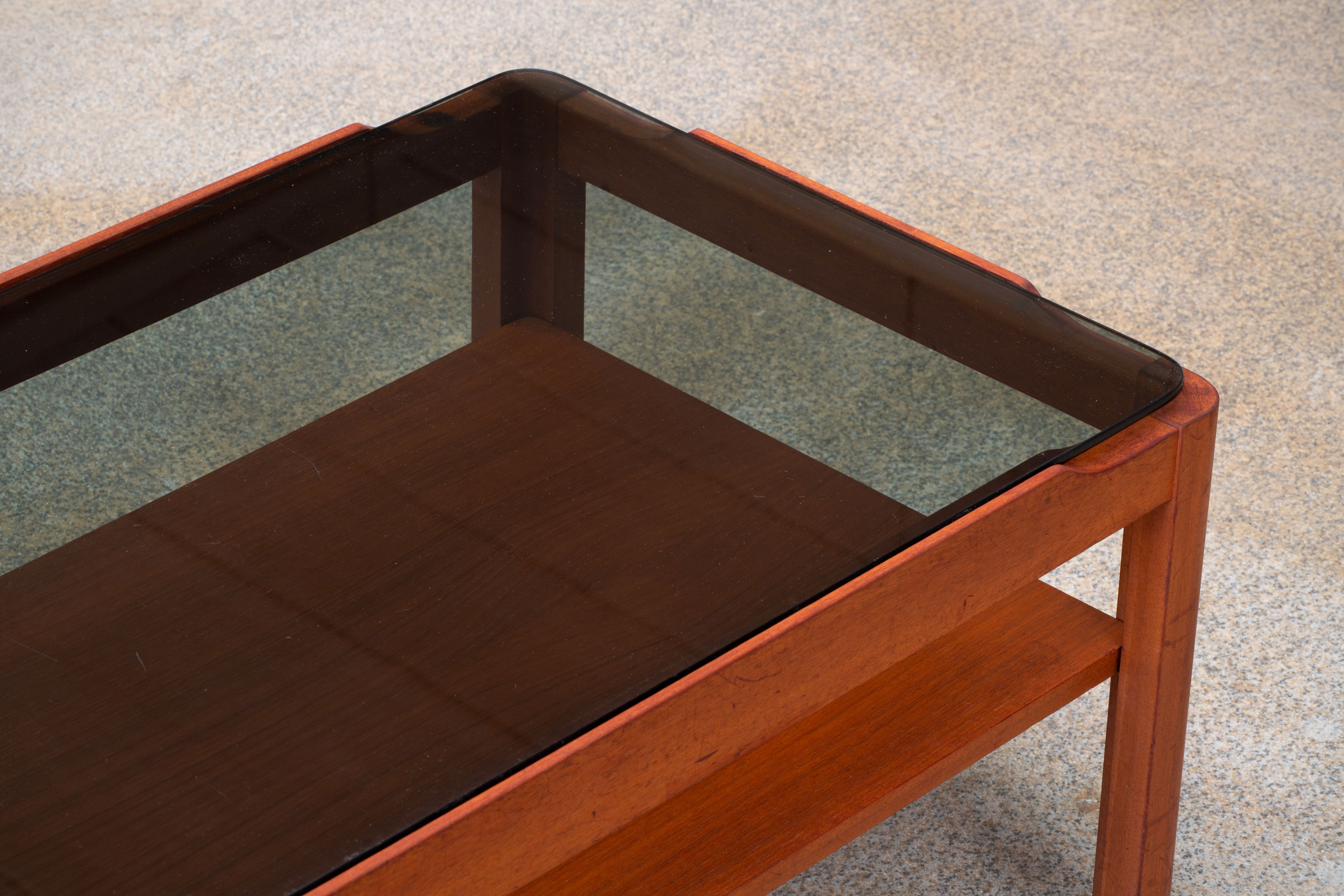 Scandinavian coffee table in teak 112cm