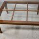 Coffee table with glass top