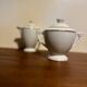 Sugar bowl and milk jug in Limoge porcelain