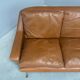 Cognac leather ESA lounge sofa, Denmark 1970s
