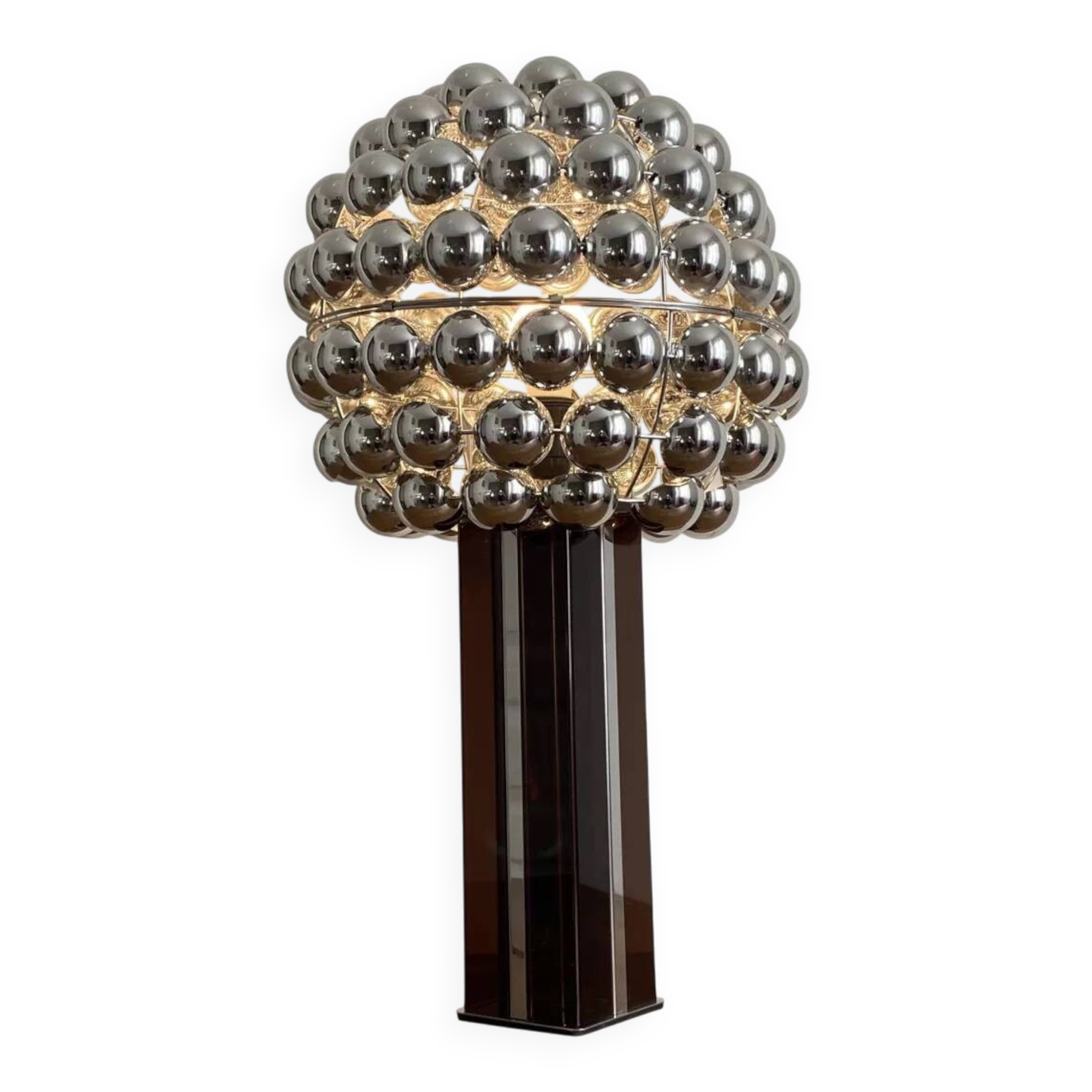 Lampe cinétique Space age en plexiglas fumé, 1970