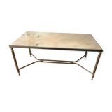 Brass and marble coffee table