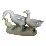 Trio of ceramic geese