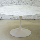 Table 137 cm Tulip Vintage by Eero Saarinen for Knoll Calacatta marble