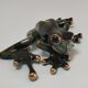 Vintage glazed ceramic tree frog