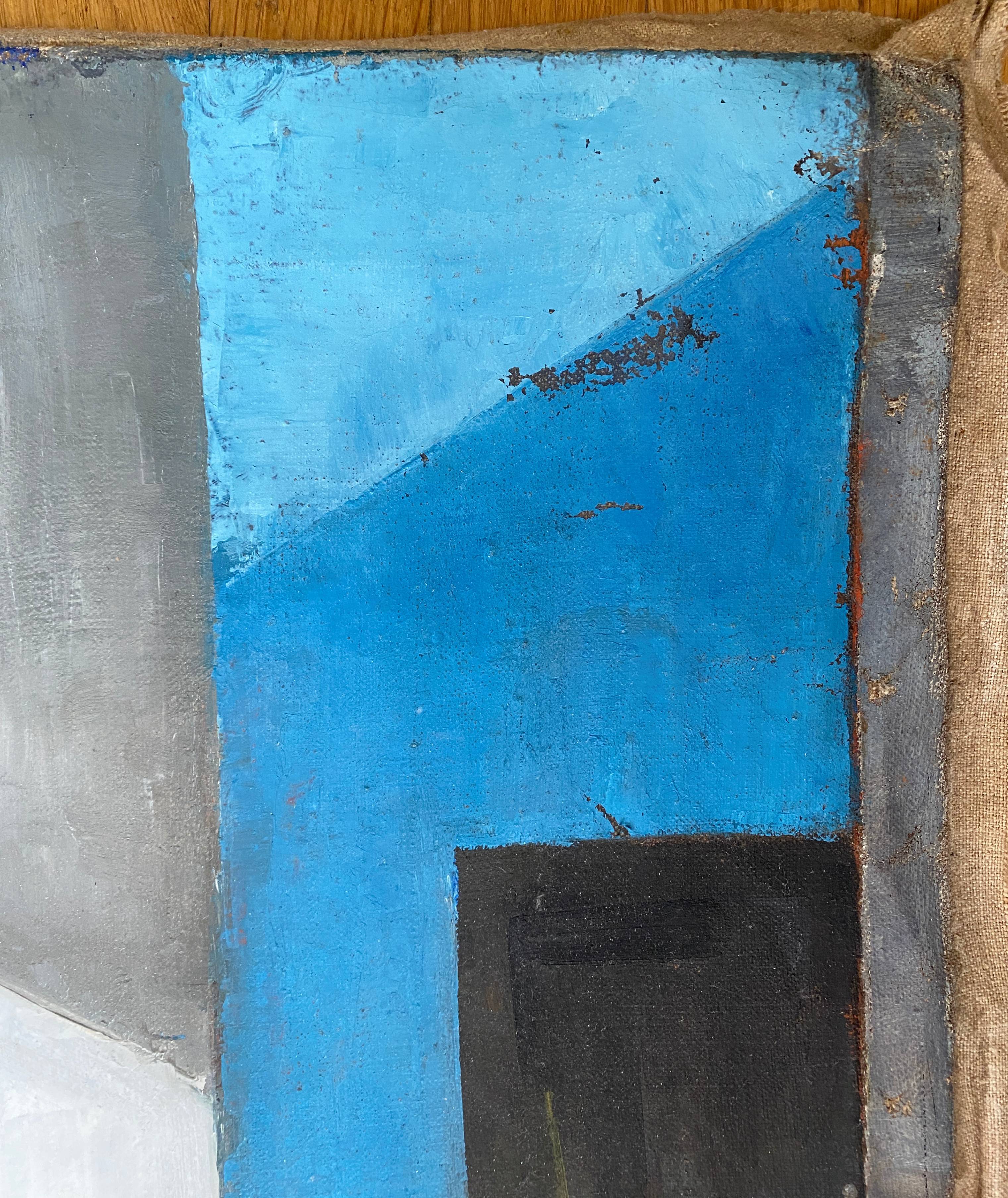 Cubist hst painting by guy feinstein (born in 1929) "the artist's workshop" 1956