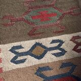 Kilim carpet in burlap and cotton - 120cm x 180cm