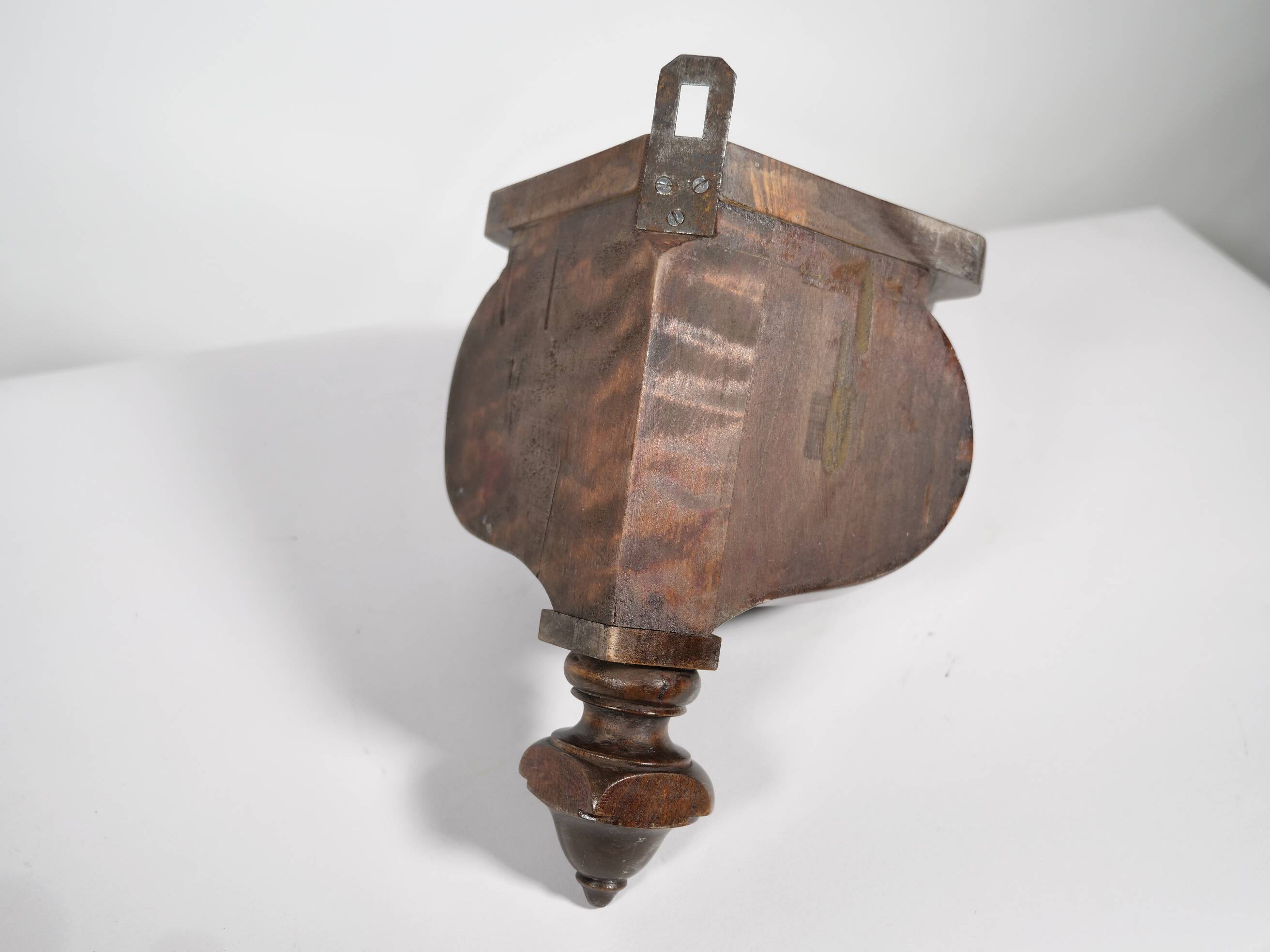 Antique Baroque Corner Shelf – Solid Walnut, 1900