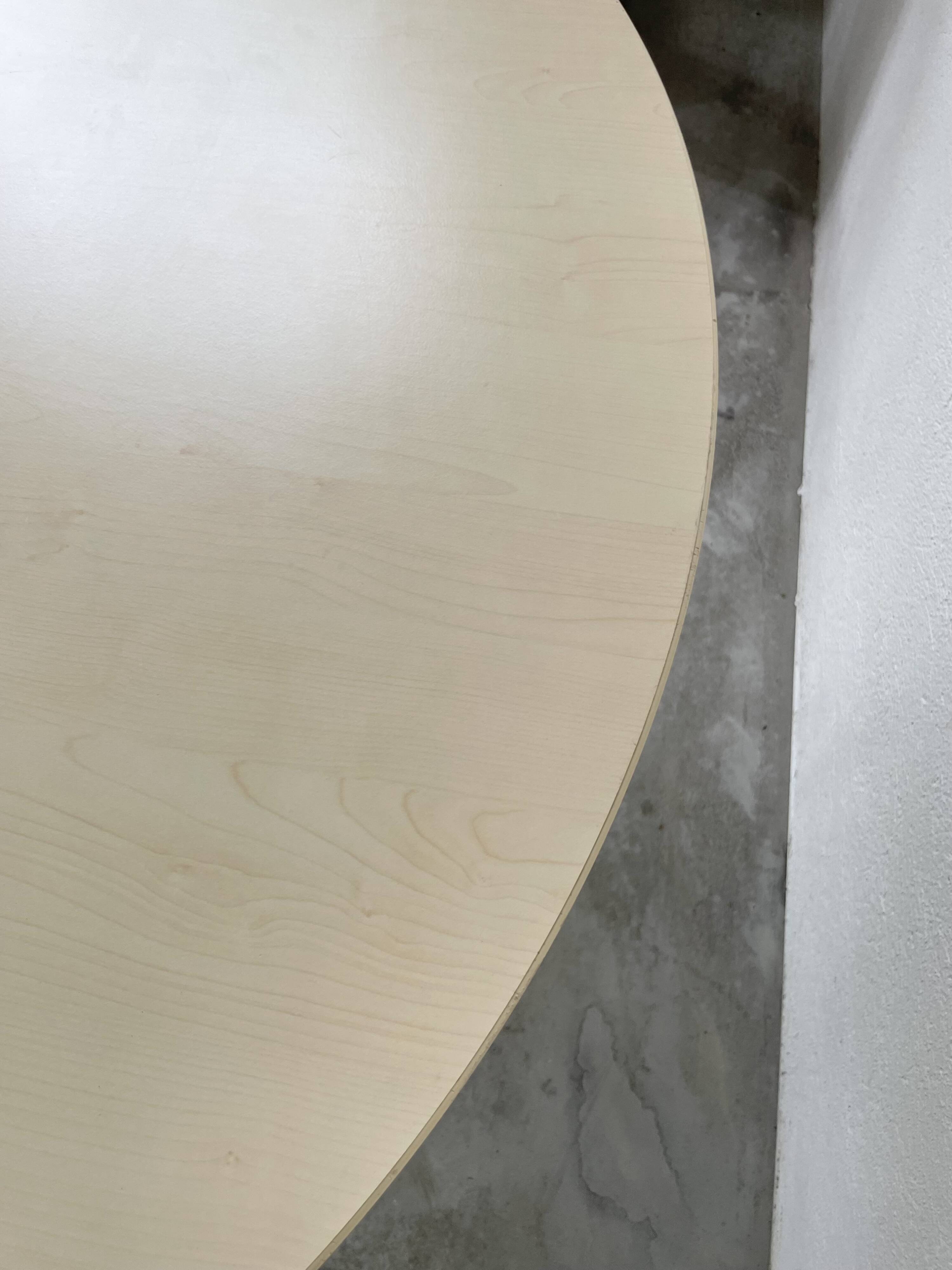 Tecno Nomos Round Table Brushed Metal