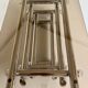 Space coffee table from the 70s, tubular metal and glass, Italian design
