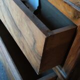 Mirror wardrobe in walnut veneer