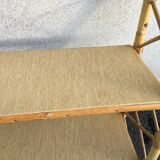 Vintage rattan wall shelf