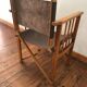 paire de fauteuils Safari bois et cuir