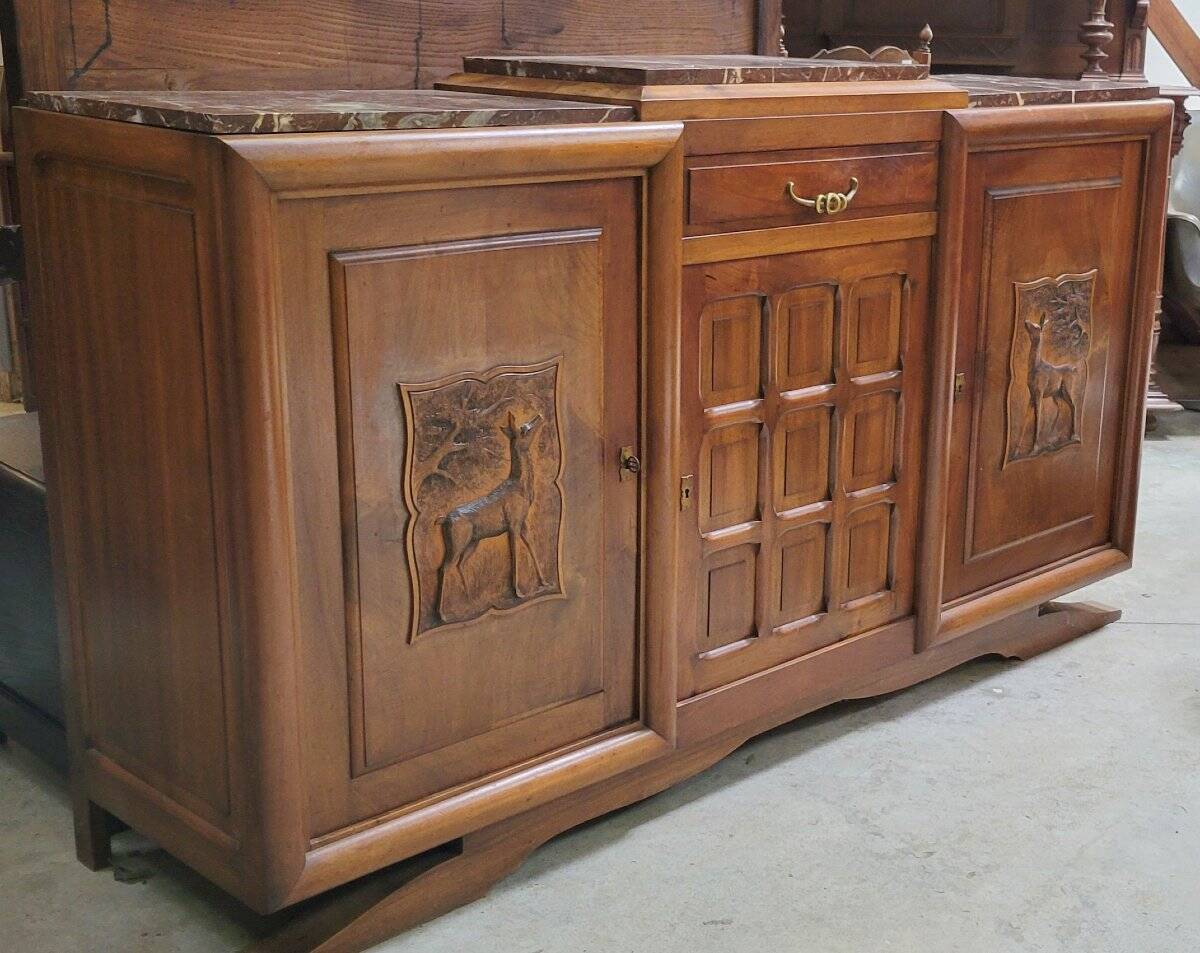 Art Deco sideboard in walnut