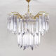 Mid century italian modern triedri murano glass venini chandelier