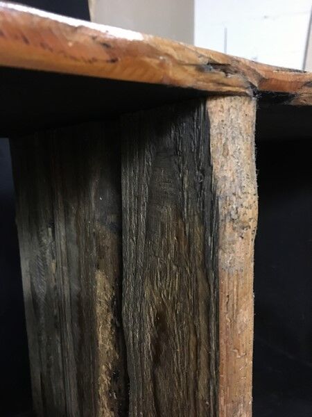 Old shelf in solid wood 1950