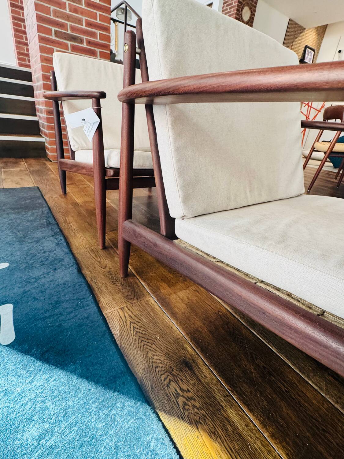 Pair of Danish armchairs in the style of Grete Jalk